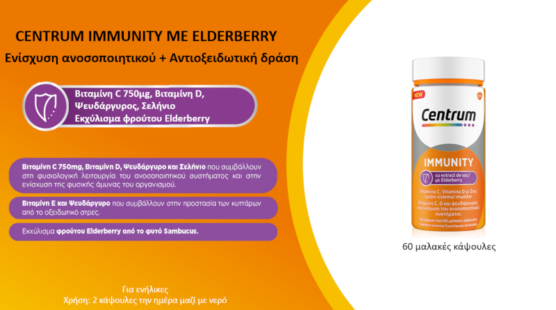 Centrum Immunity με Elderberry